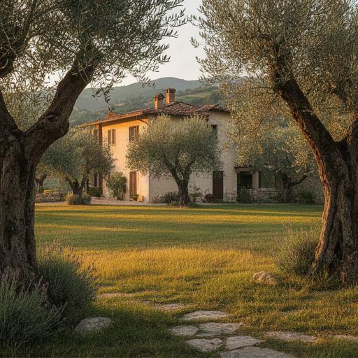 Villa rustica a Bassano del Grappa circondata da ulivi secolari e prato naturale